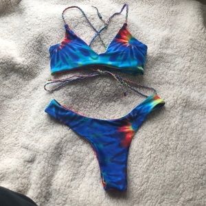 Zaful Tie Die Bikini NWOT